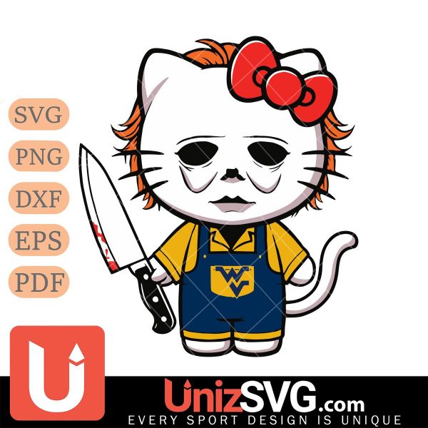 West Virginia Mountaineers Hello Kitty Michael Myers Horror