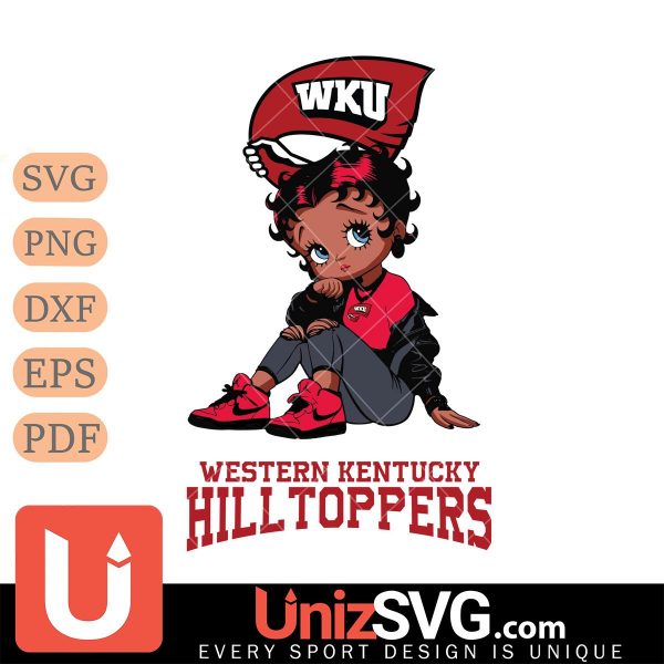 Western Kentucky Hilltoppers Betty Boop Black