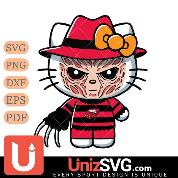 Western Kentucky Hilltoppers Hello Kitty Deadpool & Wolverine Horror