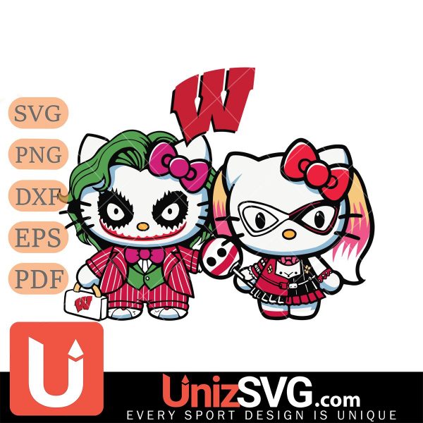 Wisconsin Badgers Hello Kitty Joker x Harley Quinn Horror