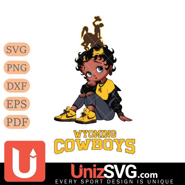 Wyoming Cowboys Betty Boop Black