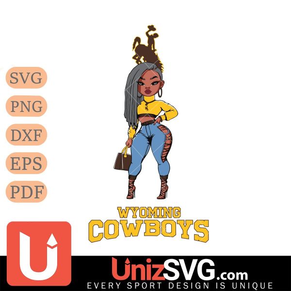 Wyoming Cowboys Fan Girl Black