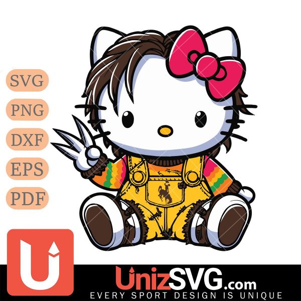 Wyoming Cowboys Hello Kitty Chucky Horror